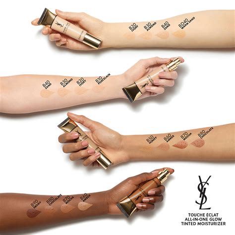 ysl touché eclat all in one glow foundation b20 swatch|touche eclat colour chart.